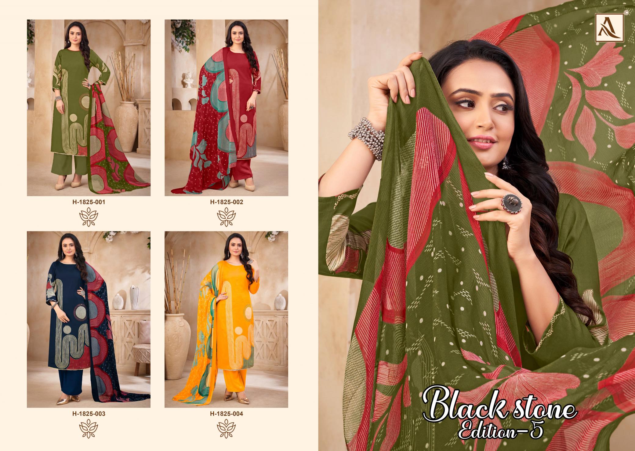 Alok Black Stone Vol 5 catalog dress material wholesale market