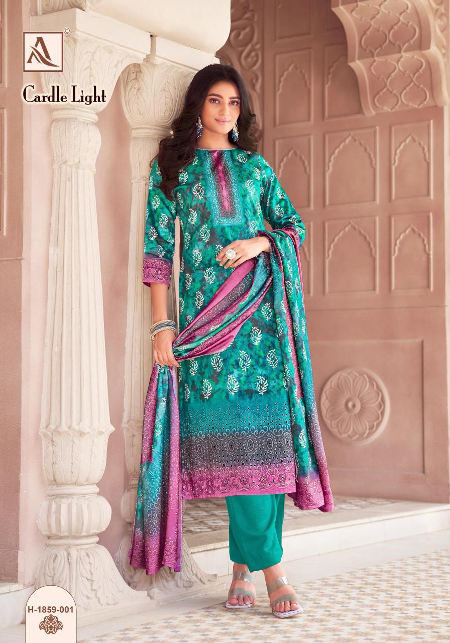 Alok Cardle Light catalog wholesale dress material surat online