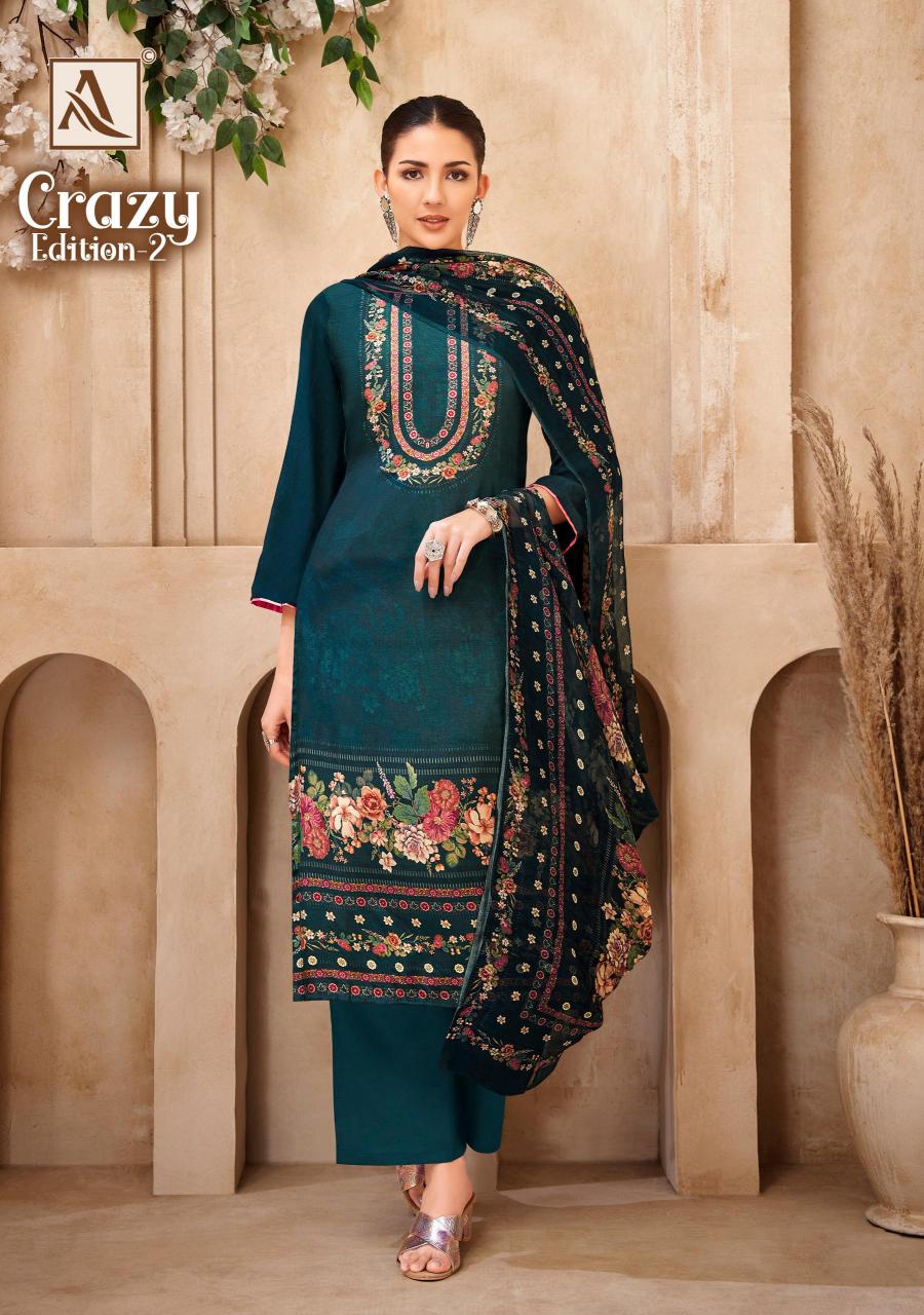 Alok Crazy catalog surat fabric dress material