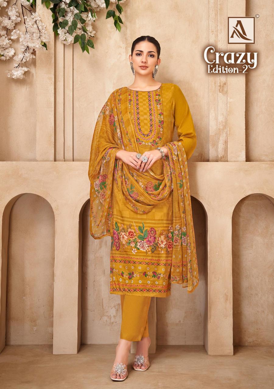 Alok Crazy catalog surat fabric dress material