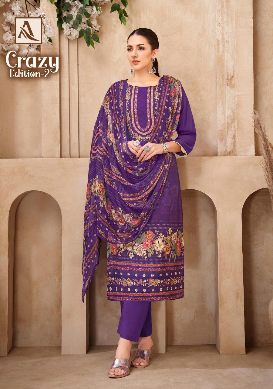 Alok Crazy catalog surat fabric dress material