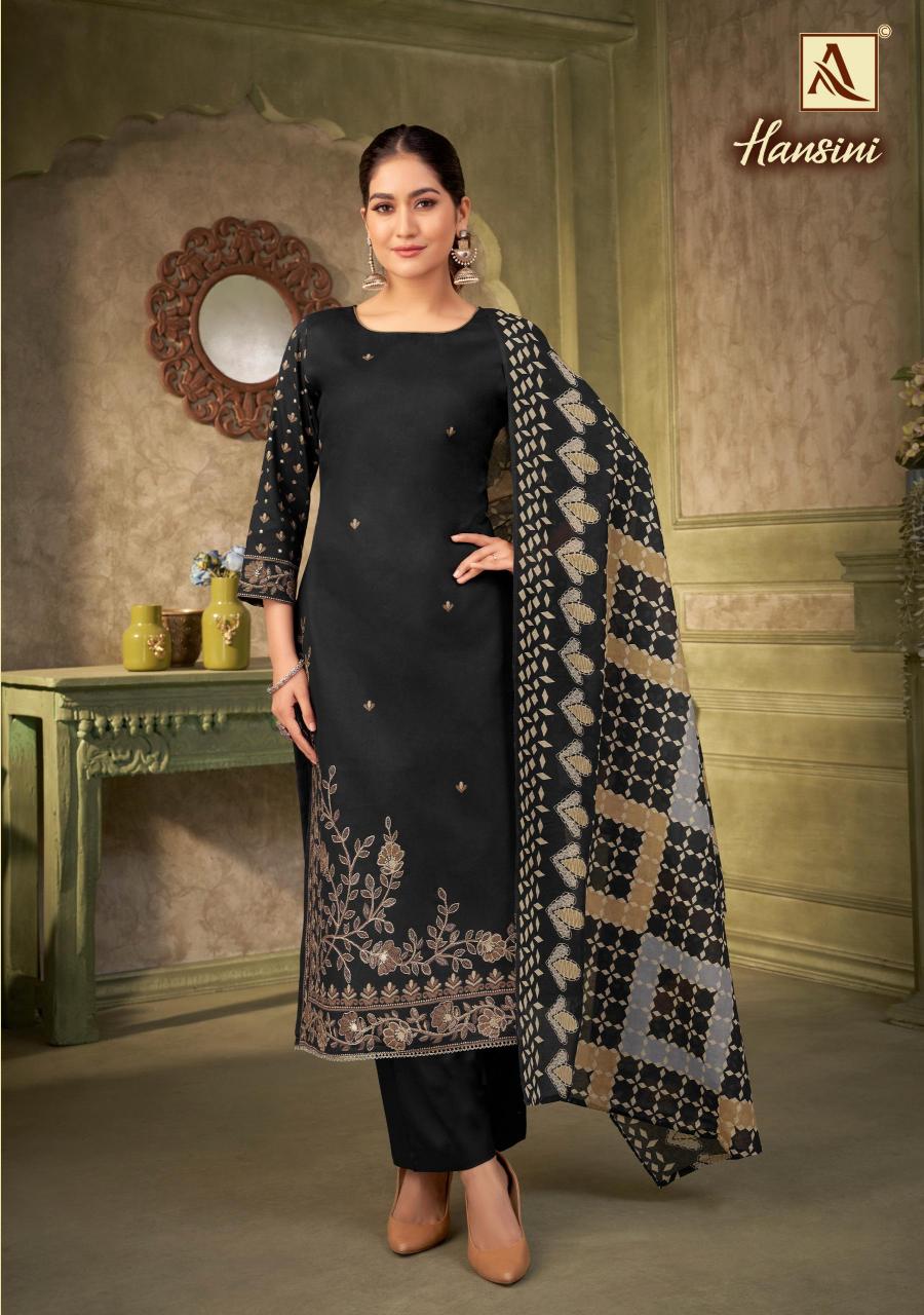 Alok Hansini Catalog wholesale dress material in vadodara
