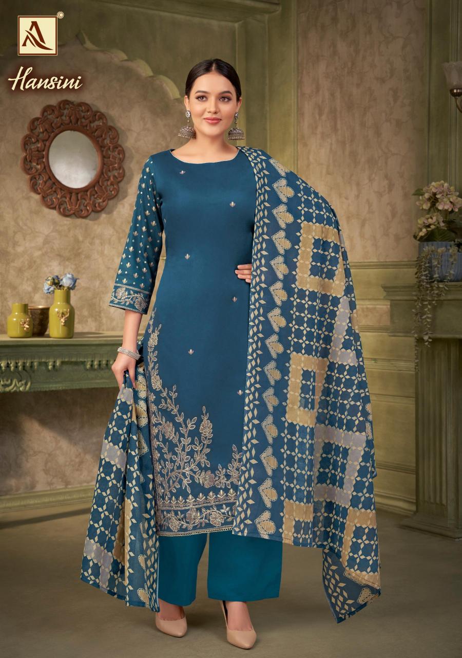 Alok Hansini Catalog wholesale dress material in vadodara