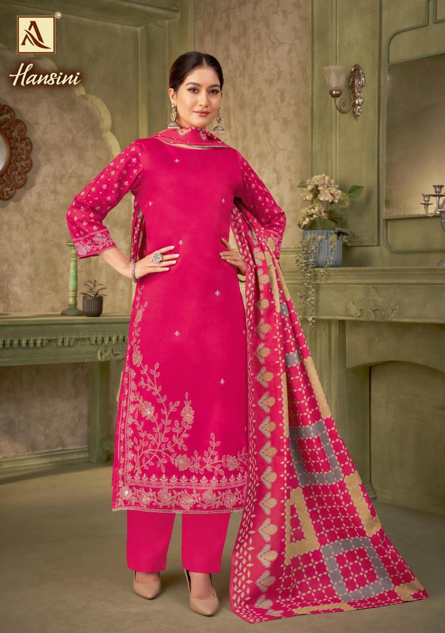 Alok Hansini Catalog wholesale dress material in vadodara