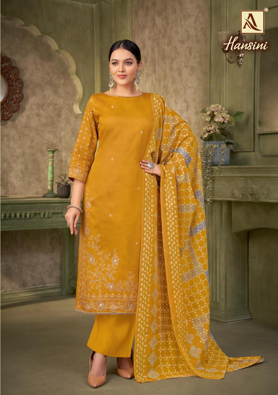 Alok Hansini Catalog wholesale dress material in vadodara