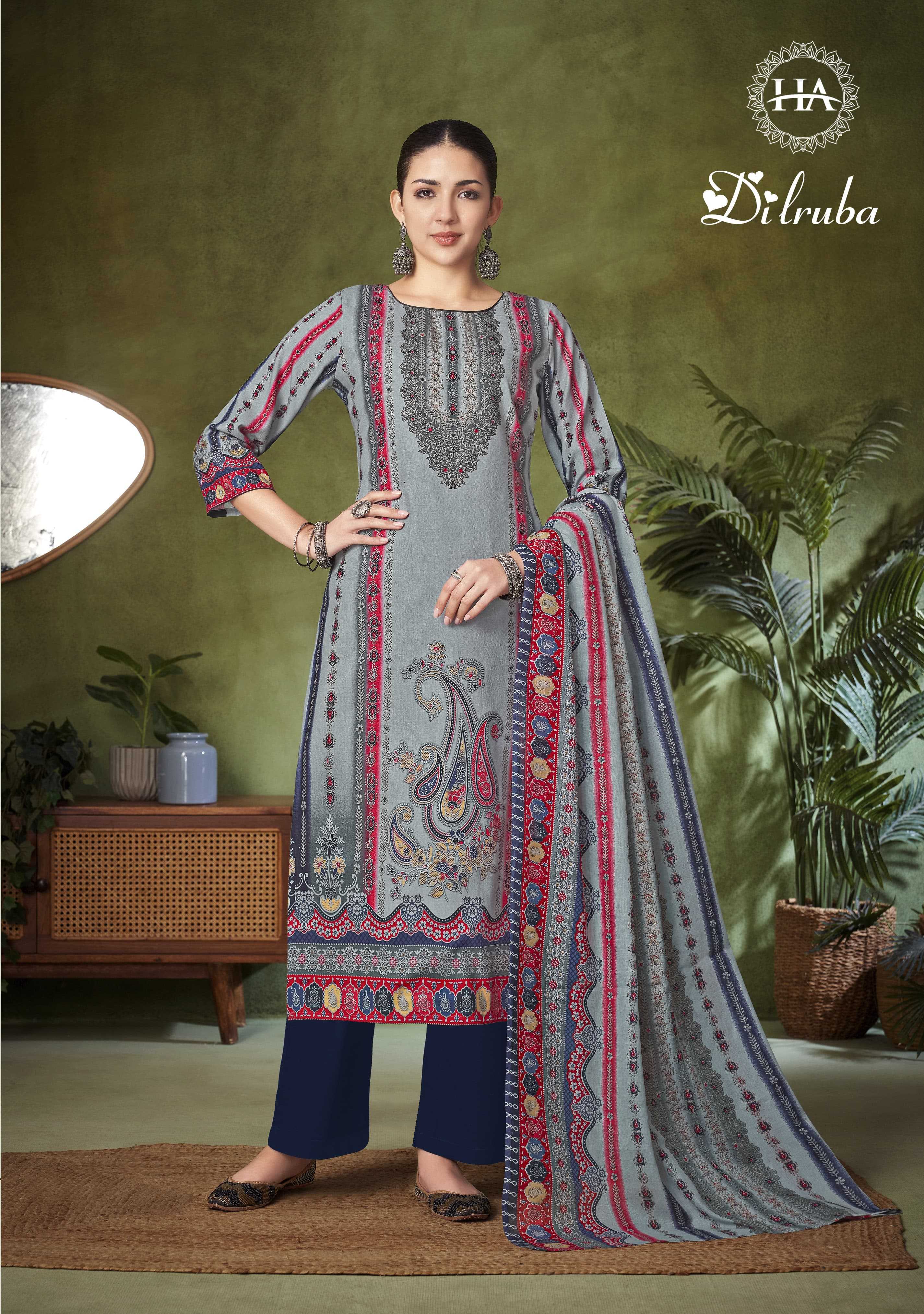 Alok Harshit Dilruba Catalog unstitched dress material surat