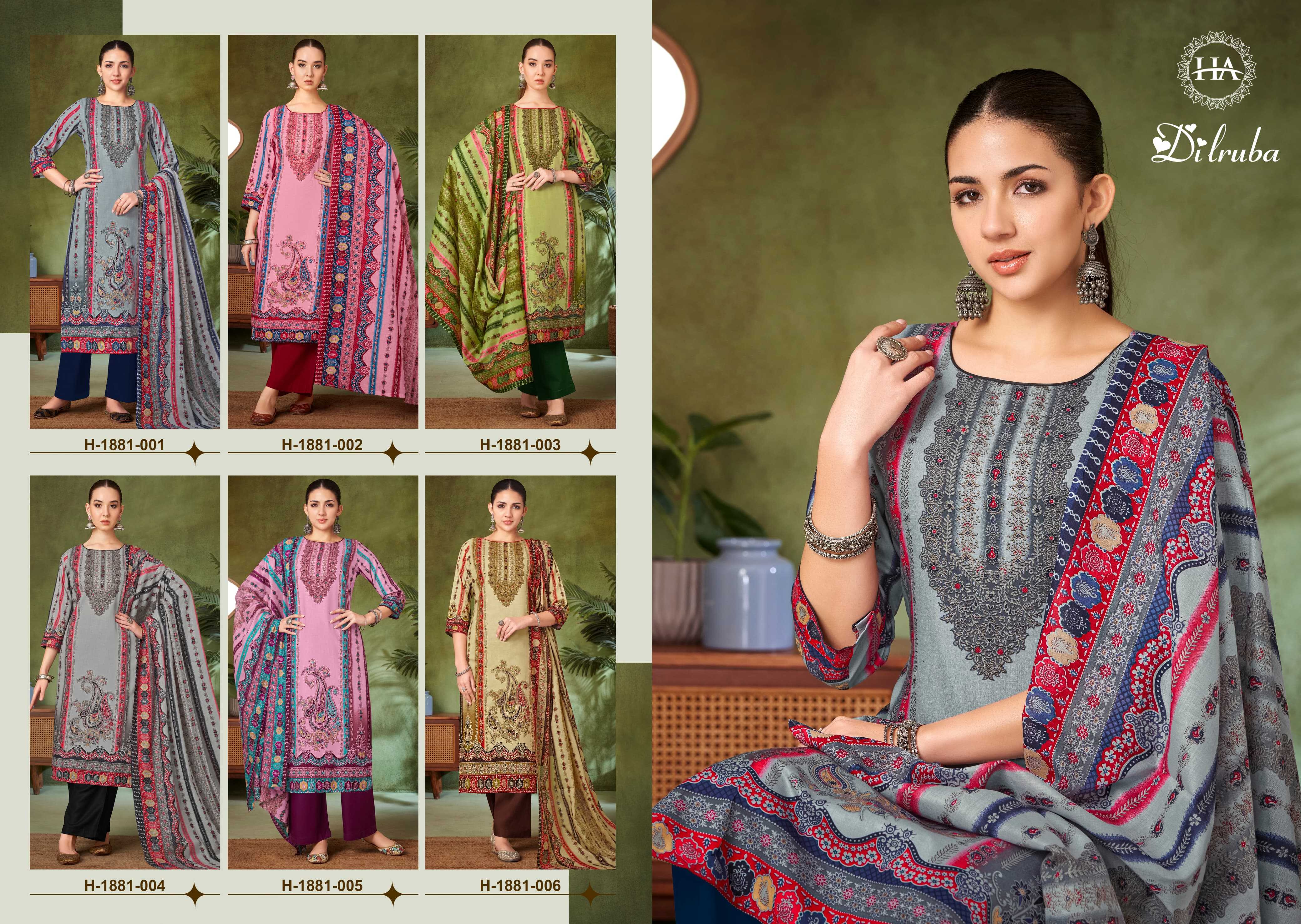 Alok Harshit Dilruba Catalog unstitched dress material surat