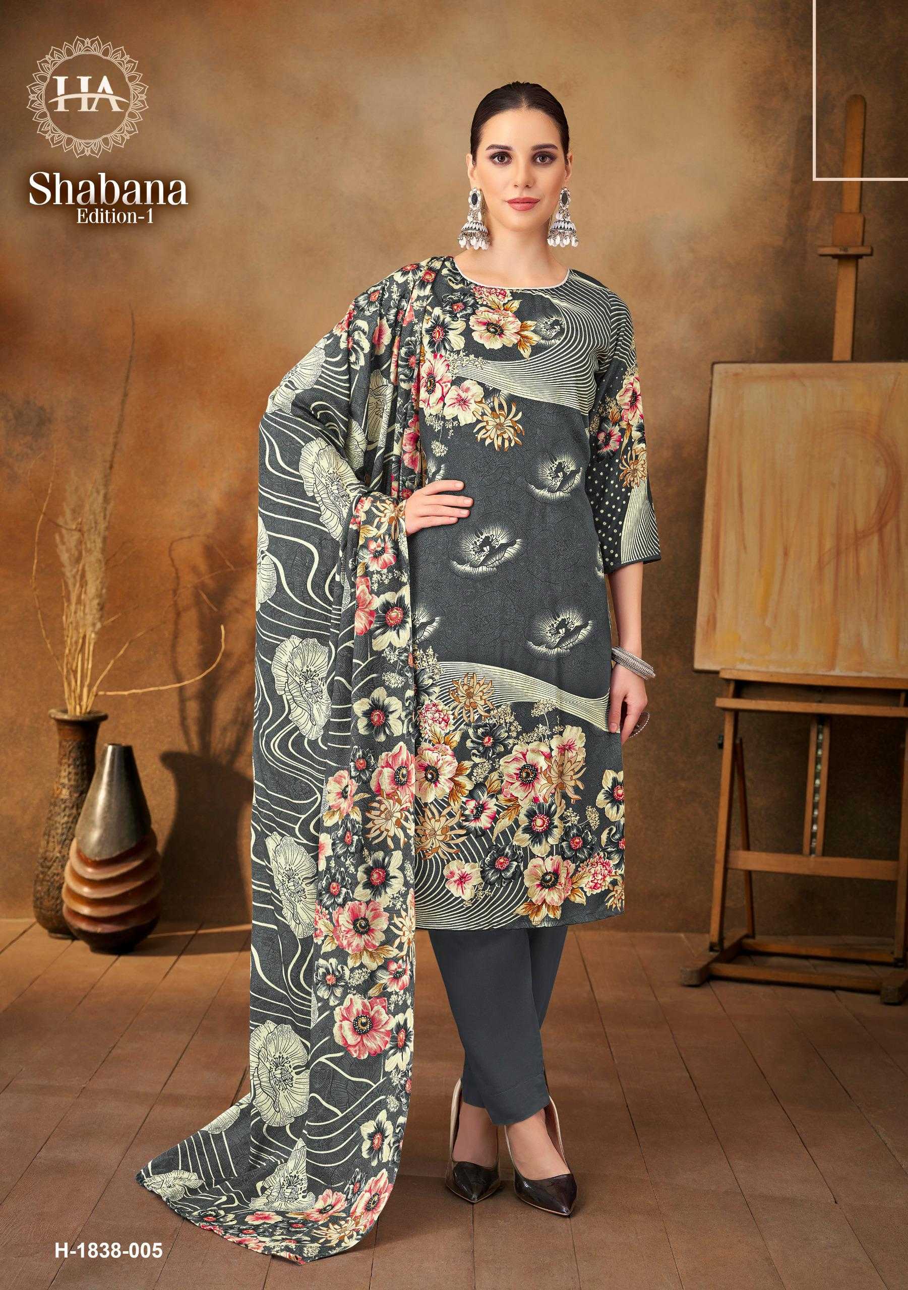 Alok Harshit Shabana catalog ladies dress material wholesale market in surat