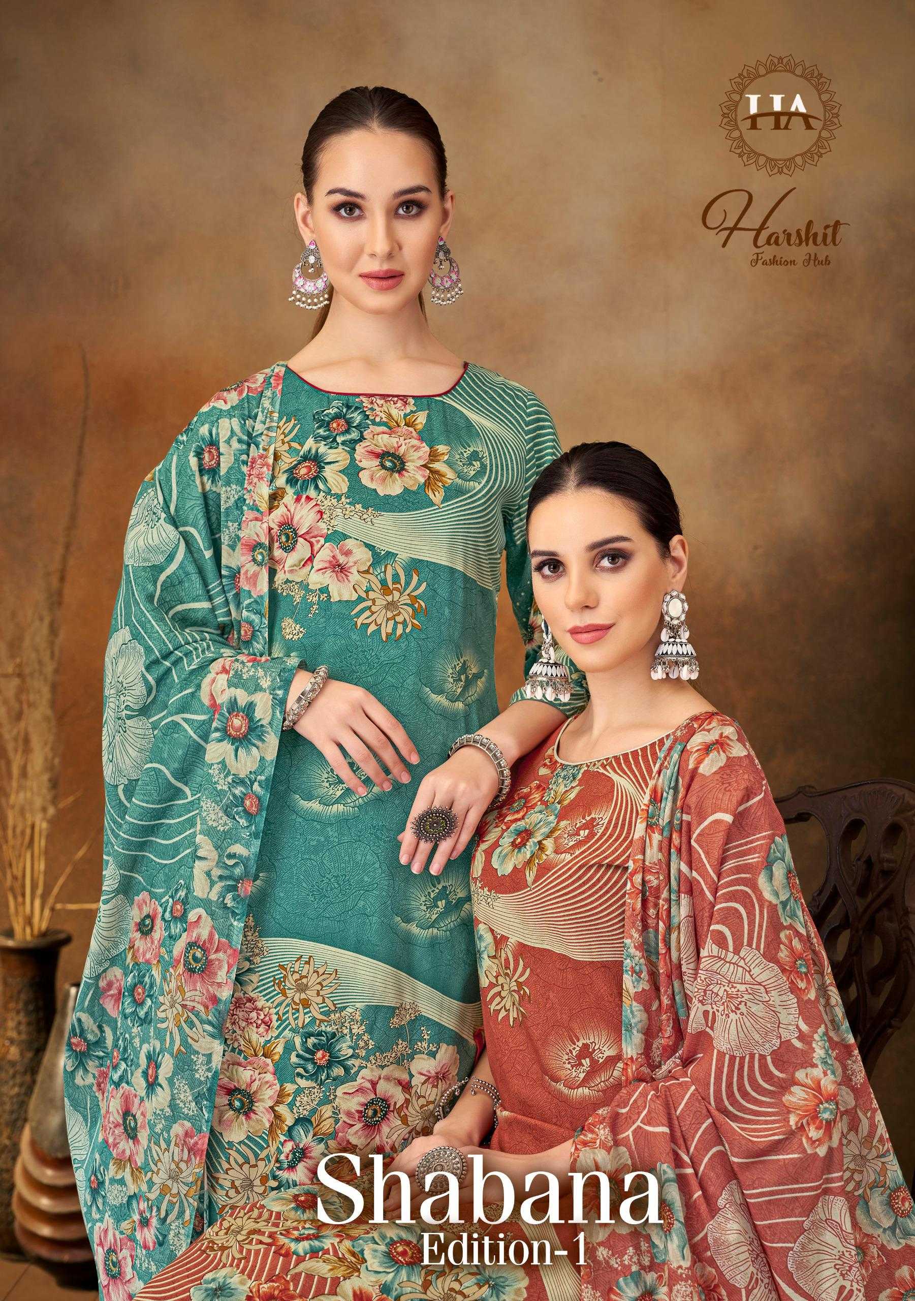 Alok Harshit Shabana catalog ladies dress material wholesale market in surat