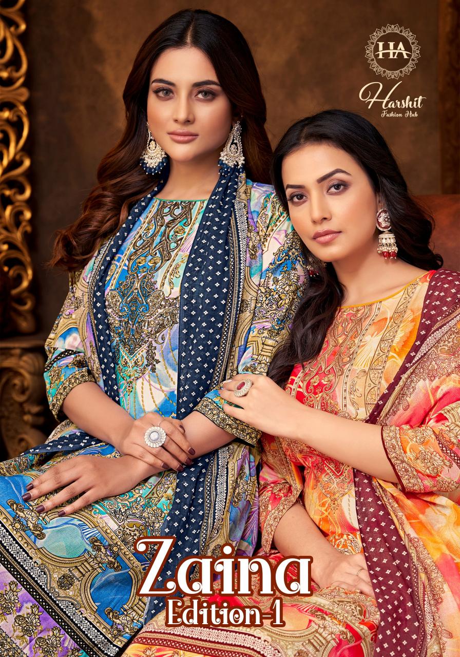 Alok Harshit Zaina Catalog wholesale dress materials in bombay