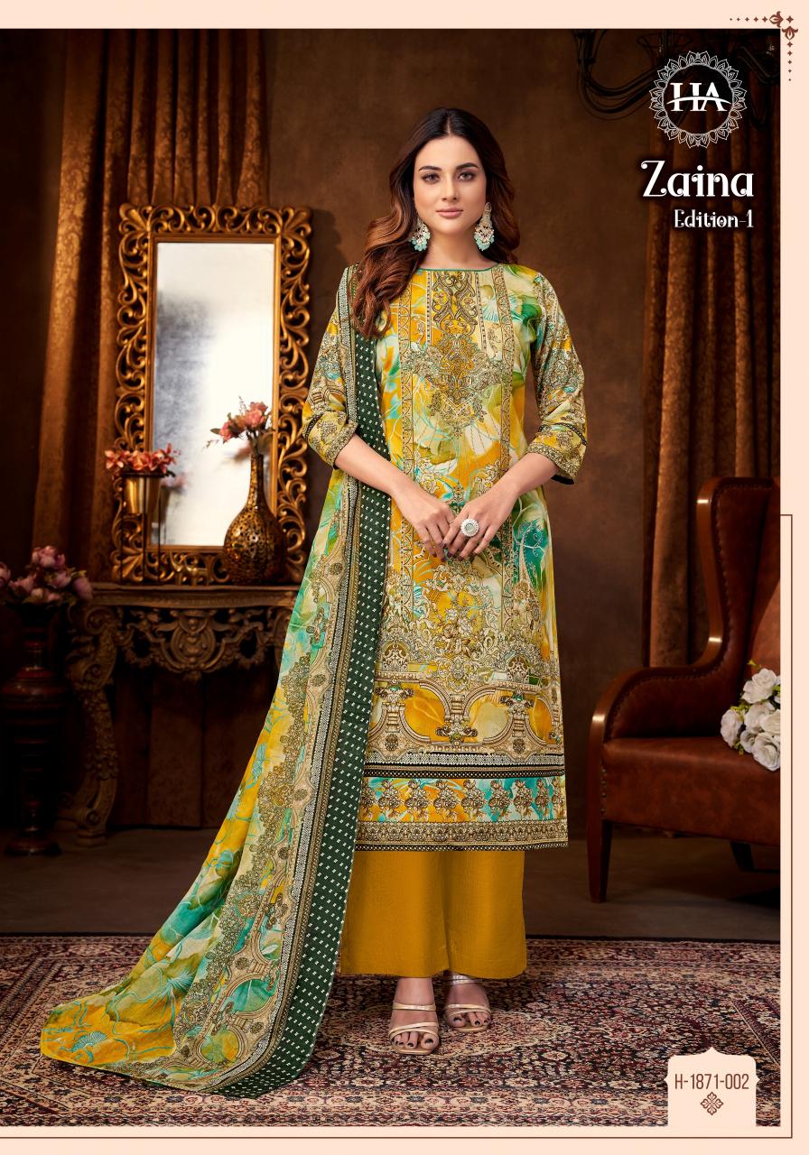 Alok Harshit Zaina Catalog wholesale dress materials in bombay