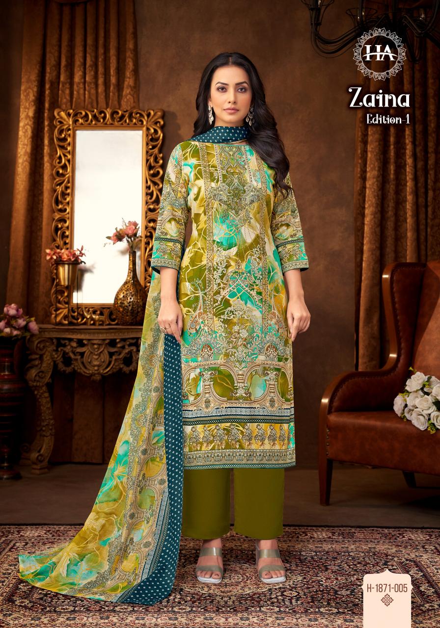 Alok Harshit Zaina Catalog wholesale dress materials in bombay