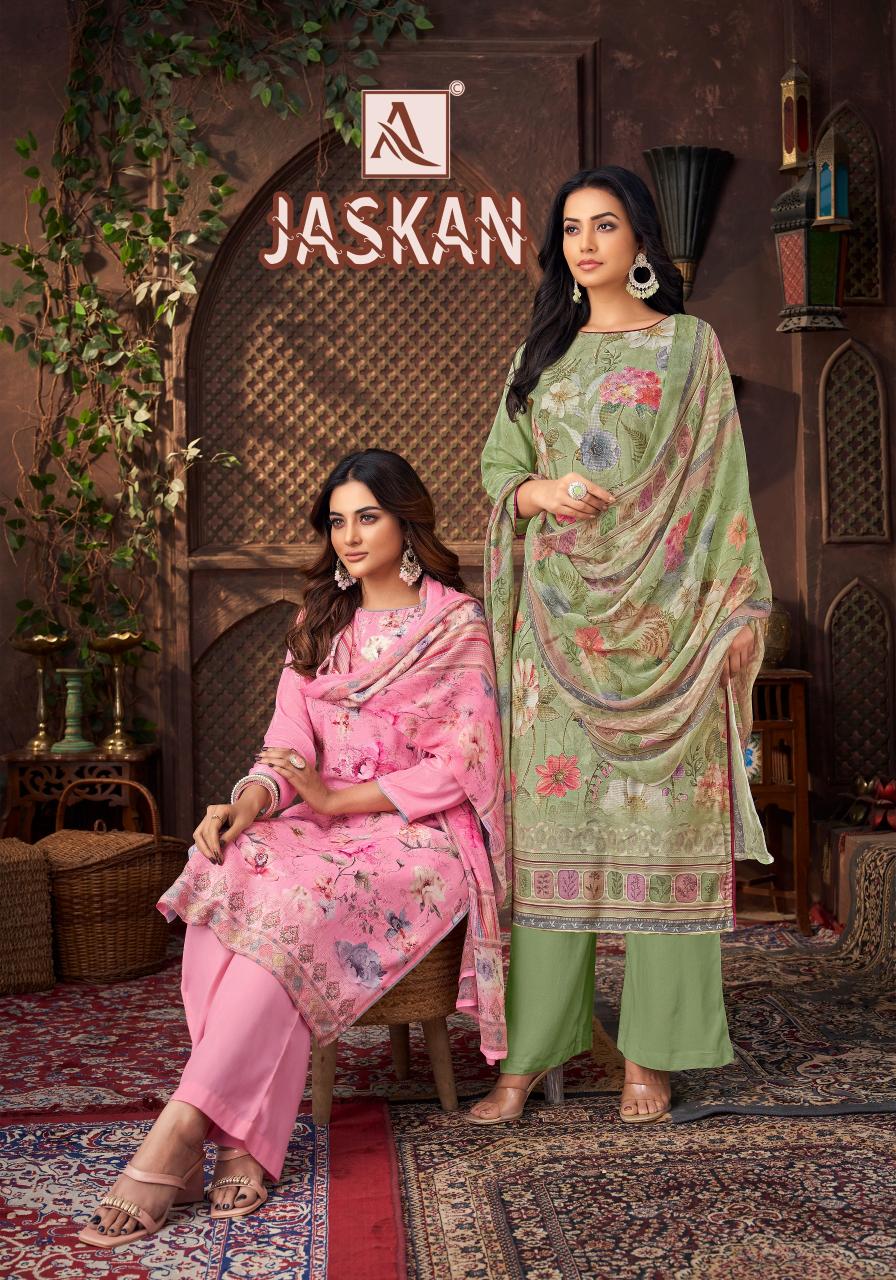 Alok Jaskan catalog surat textile dress material wholesale market
