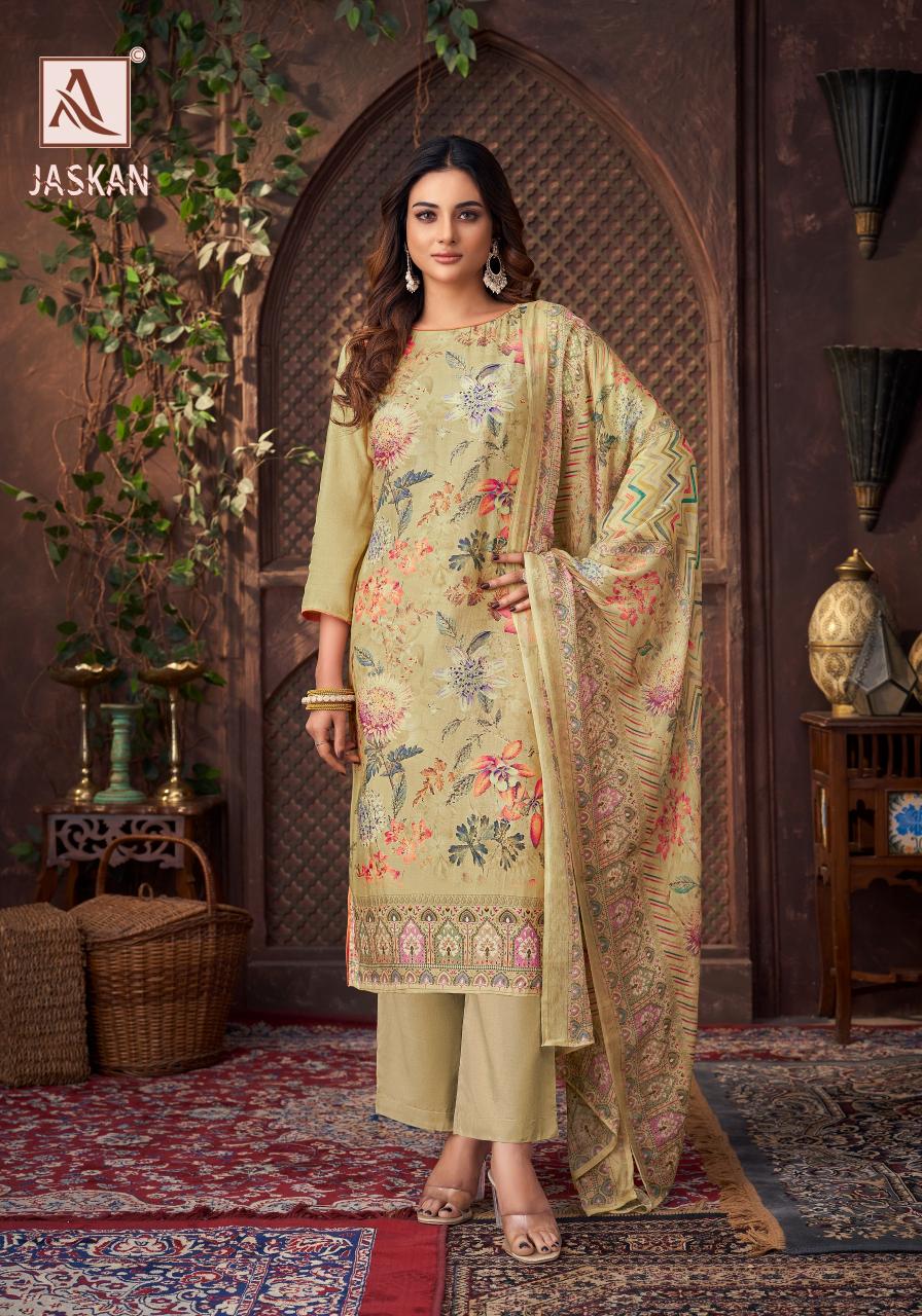 Alok Jaskan catalog surat textile dress material wholesale market