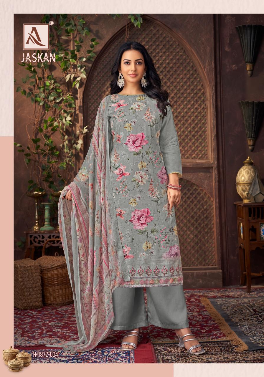 Alok Jaskan catalog surat textile dress material wholesale market