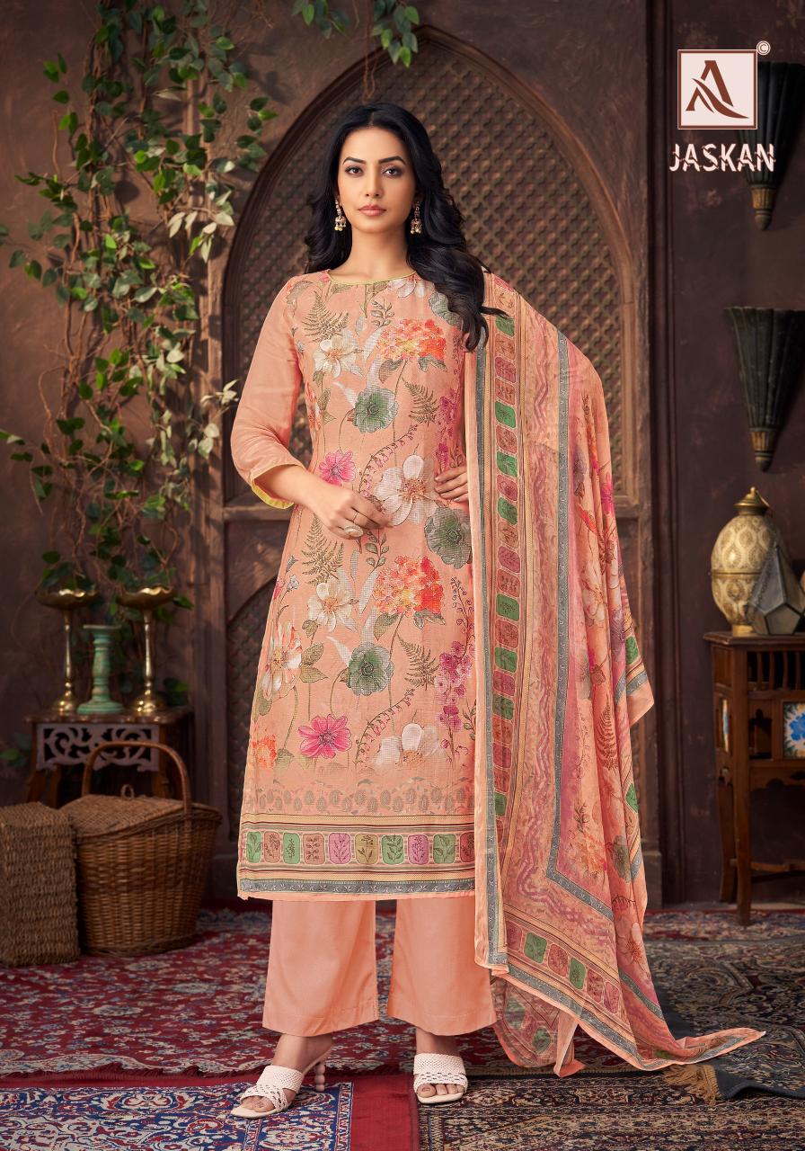 Alok Jaskan catalog surat textile dress material wholesale market