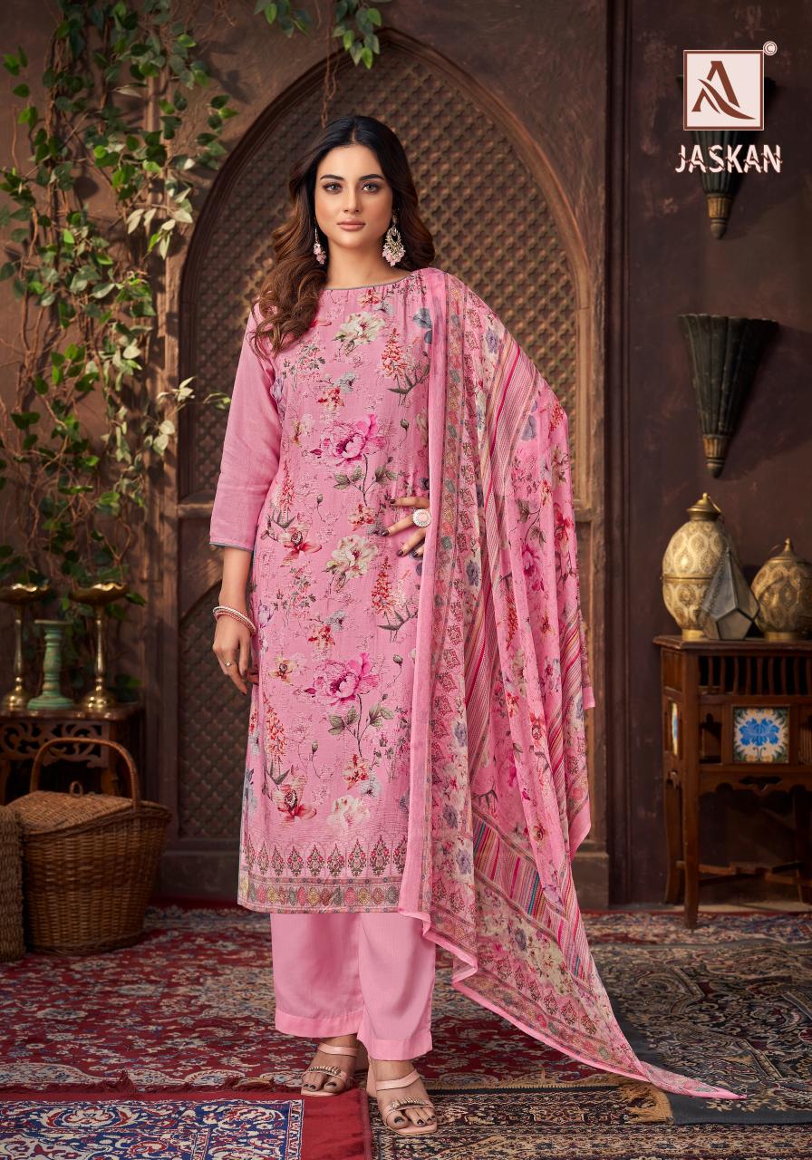 Alok Jaskan catalog surat textile dress material wholesale market