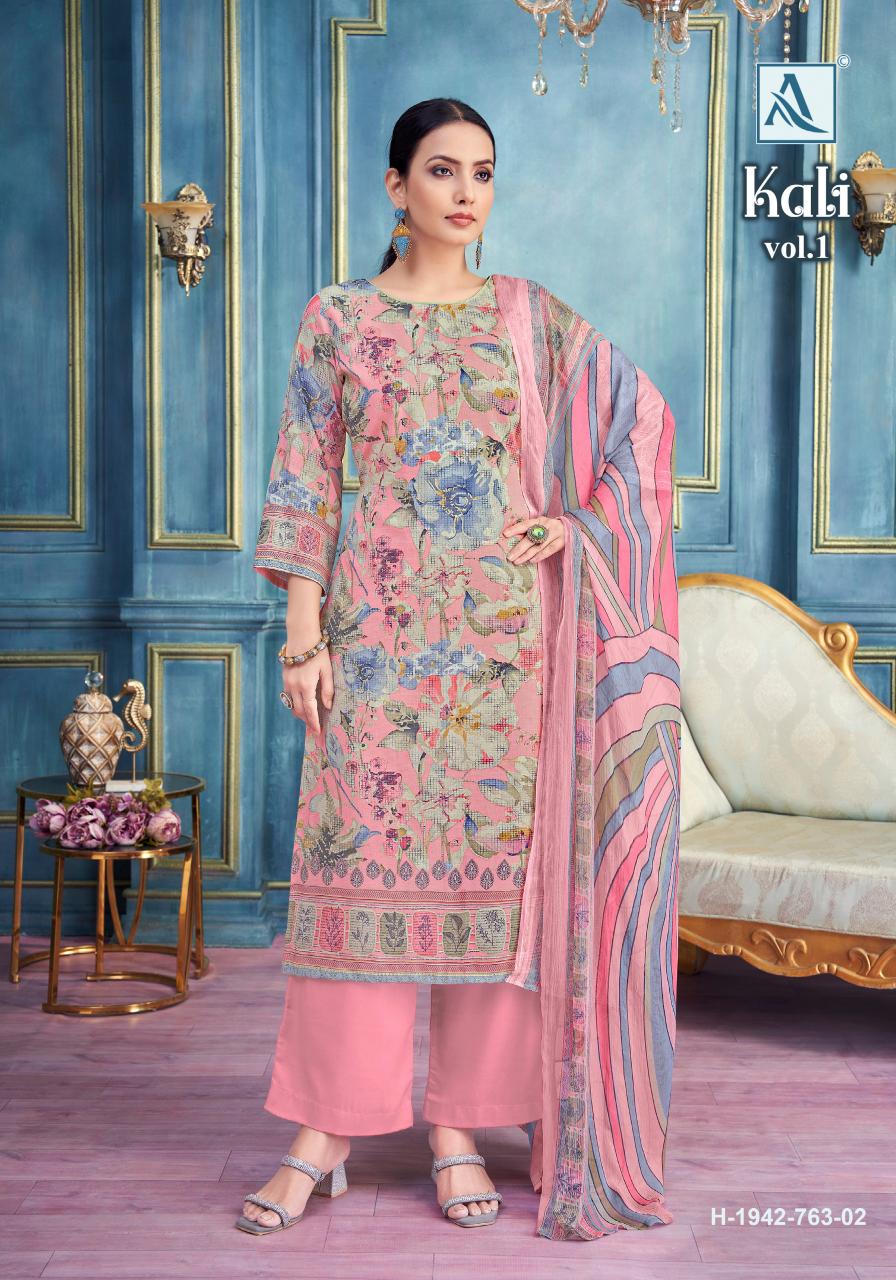 Alok Kali catalog wholesale synthetic dress materials with price