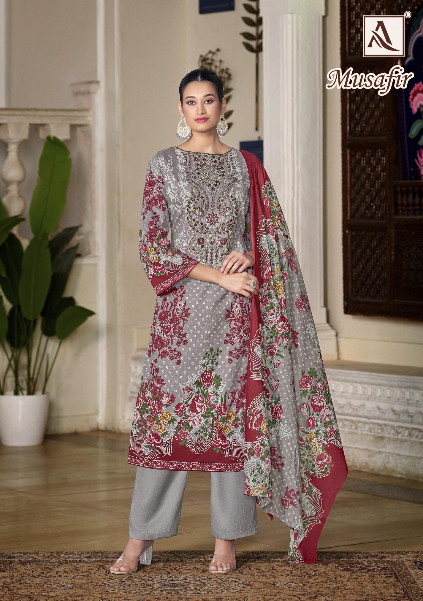Alok Musafir catalog wholesale dress materials in surat 