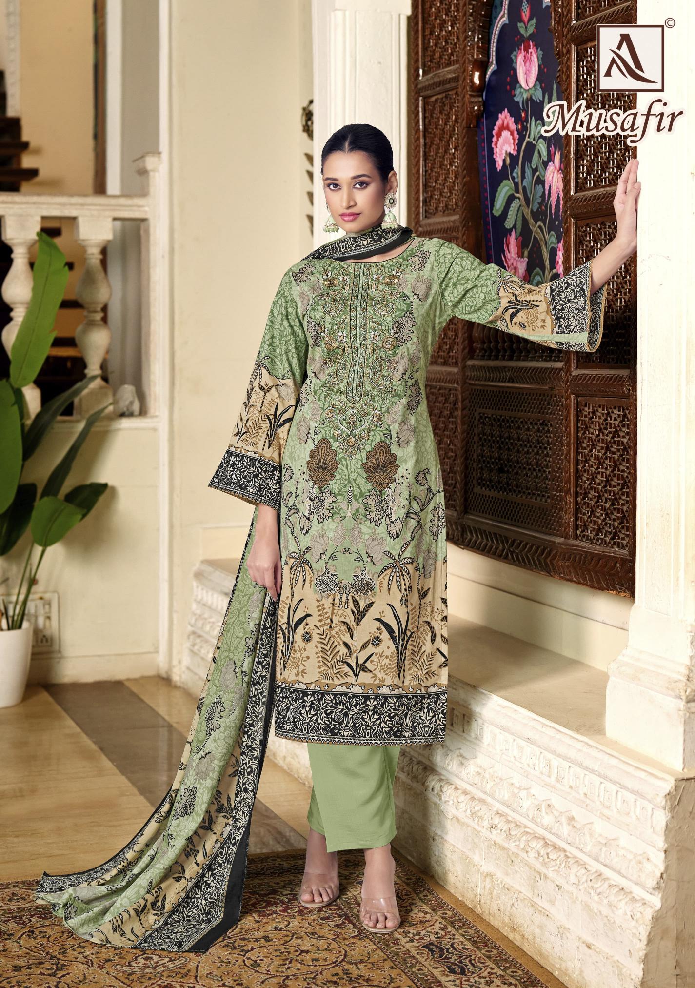 Alok Musafir catalog wholesale dress materials in surat 