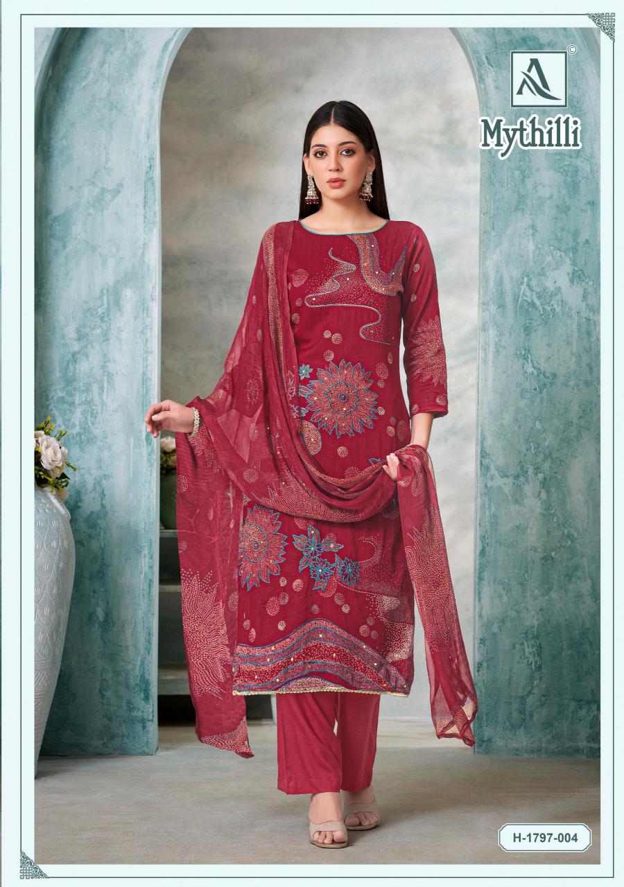 Alok Mythilli Vol 3 Catalog dress materials wholesale near me