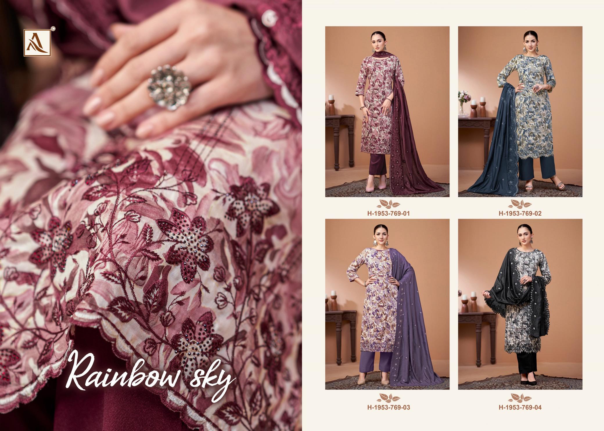 Alok Rainbow Sky catalog cotton dress materials wholesale online