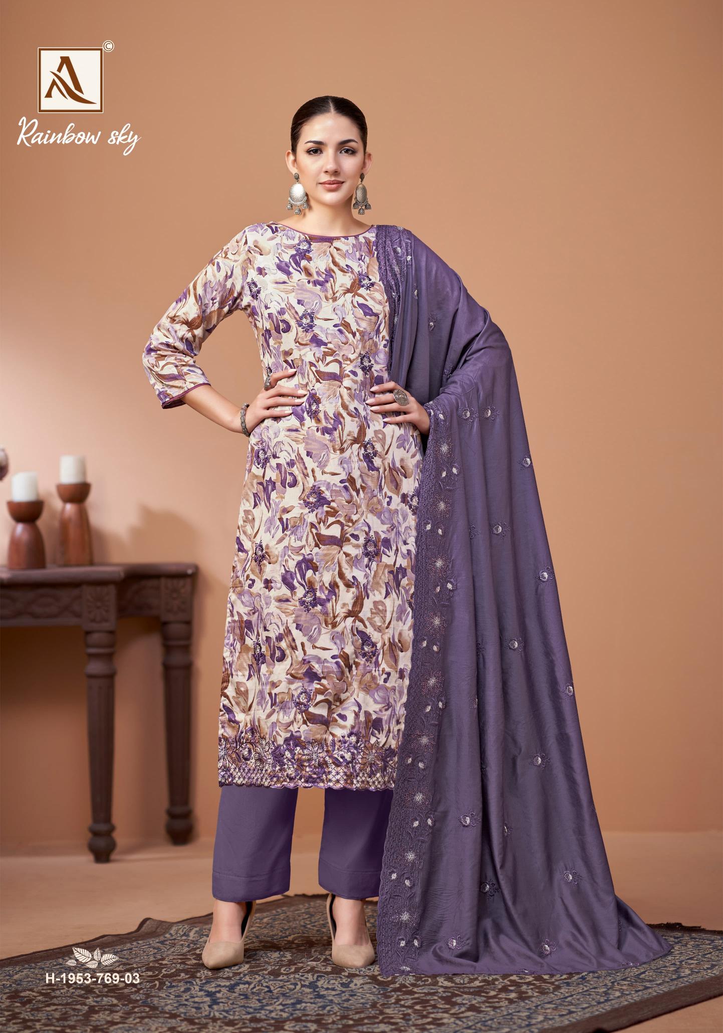 Alok Rainbow Sky catalog cotton dress materials wholesale online