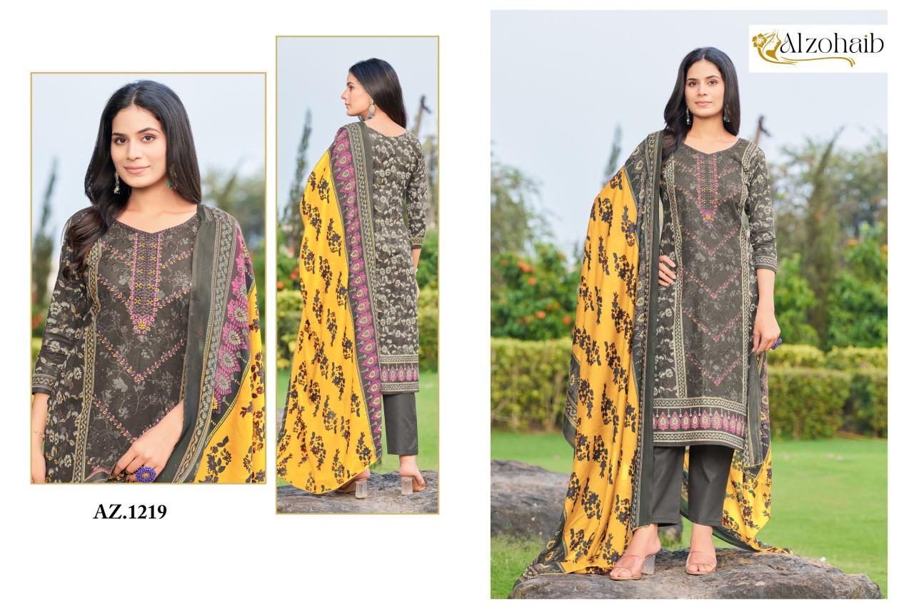Alzohaib Az 1216 TO 1219 Catalog Chiffon Duppatta pakistani suits in dubai