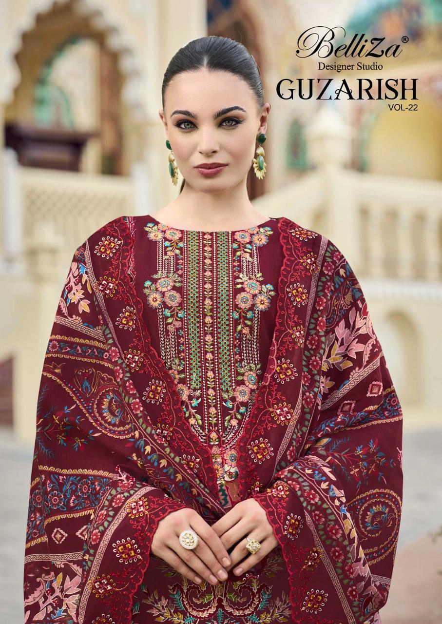 Belliza Guzarish Vol 22 Catalog wholesale pakistani dress materials