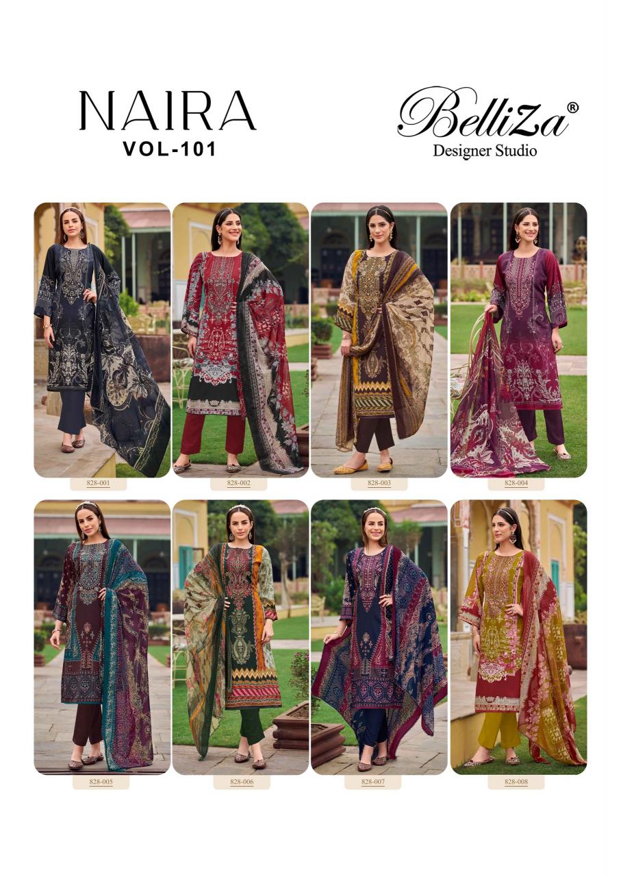 Belliza Naira Vol 101 catalog dress material cotton wholesale