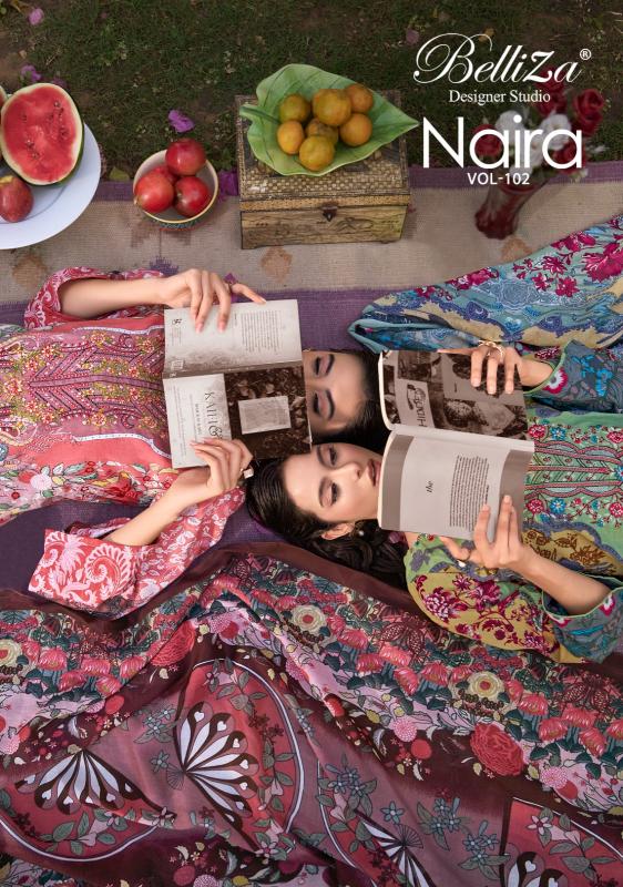 Belliza Naira Vol 102 catalog dress materials in surat with price