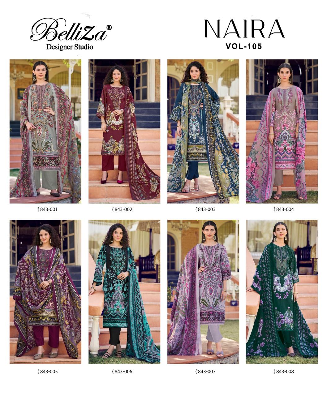 Belliza Naira Vol 105 catalog surat fabrics online dress material
