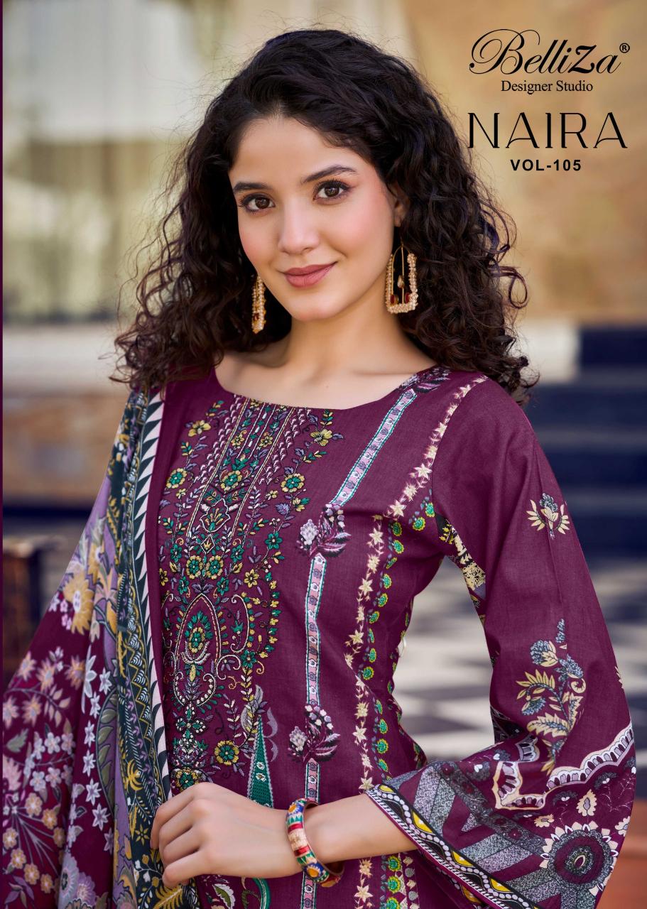 Belliza Naira Vol 105 catalog surat fabrics online dress material