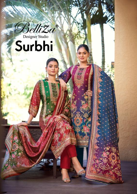 Belliza Surbhi catalog wholesale synthetic dress materials manufacturers