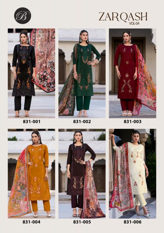 Belliza Zarqash Vol 4 Catalog dadar wholesale market for dress material