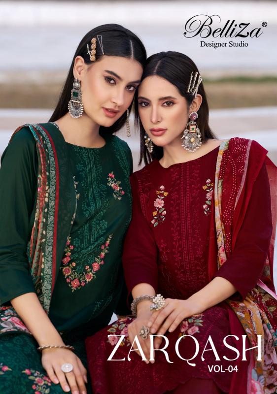 Belliza Zarqash Vol 4 Catalog dadar wholesale market for dress material
