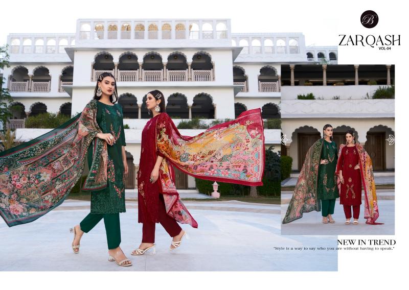 Belliza Zarqash Vol 4 Catalog dadar wholesale market for dress material
