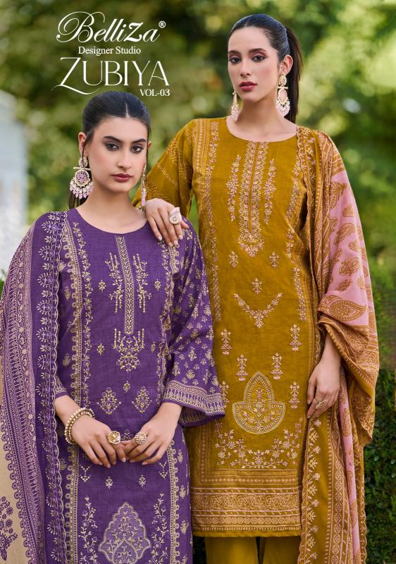 Belliza Zubiya Vol 3 catalog top 10 dress materials manufacturer in surat