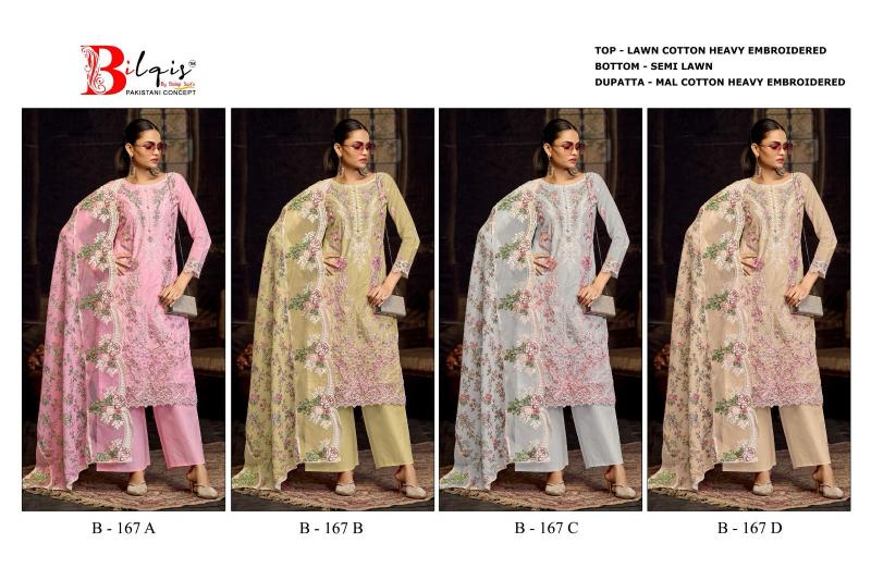 Bilqis B 167 A TO D Catalog pakistani suit fashion