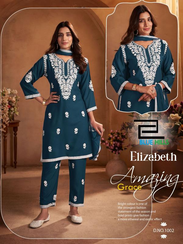 Blue hills Elizabeth catalog threads of india kurtis online