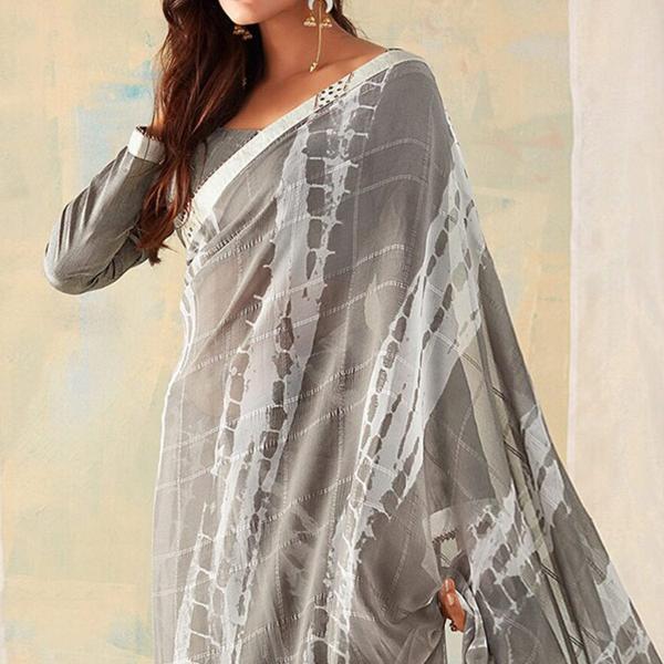 Dazira Bright Cheks Georgette Silk catalog india beautiful saree women