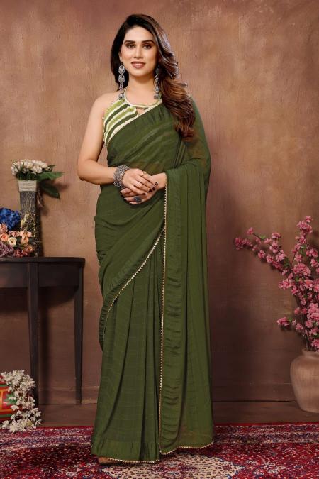 Dazira Bright Cheks Georgette silk catalog saree manufacturers in surat india