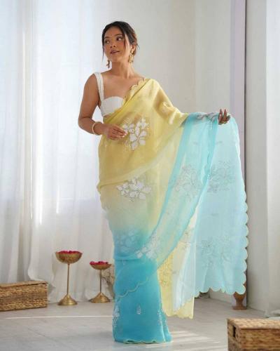Dazira Ds 689 catalog embroidered saree supplier in surat