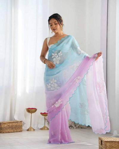 Dazira Ds 689 catalog embroidered saree supplier in surat