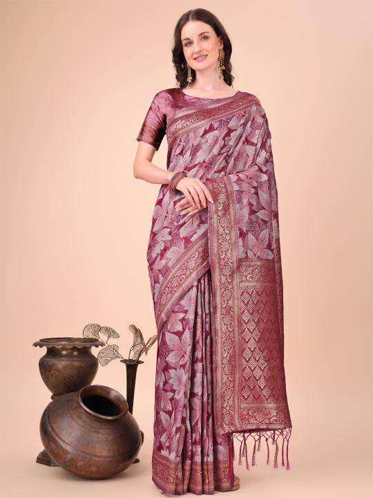 Dazira Floral Style catalog name of cotten saree wear in south india