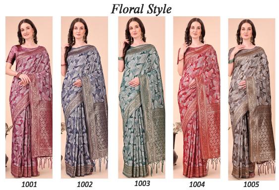 Dazira Floral Style catalog name of cotten saree wear in south india