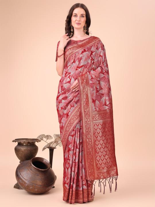 Dazira Floral Style catalog name of cotten saree wear in south india