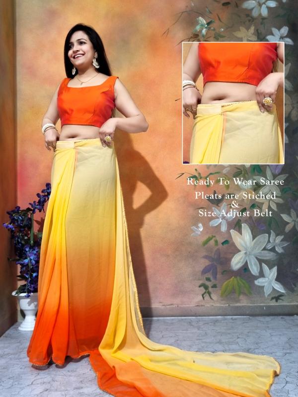 Dazira Georgette Saree With Lace Work Vol 2 catalog ready to wear saree surat