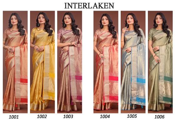 Dazira Interlekan catalog organza saree manufacturers in surat