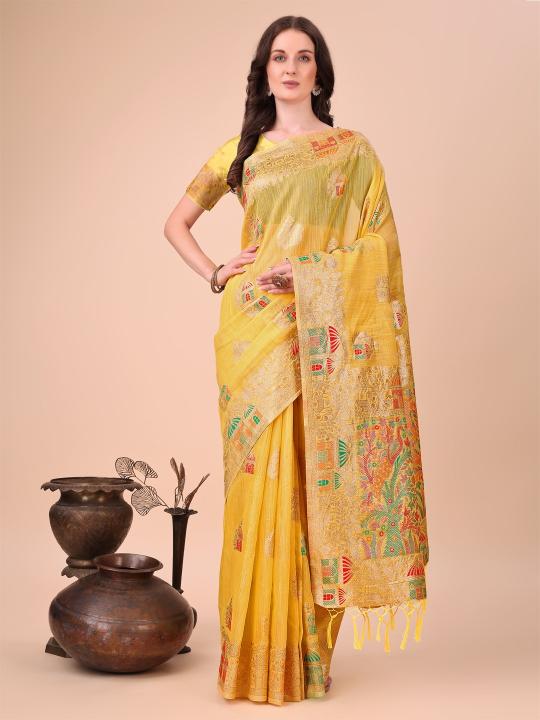 Dazira Linen Weaves catalog linen saree price in india